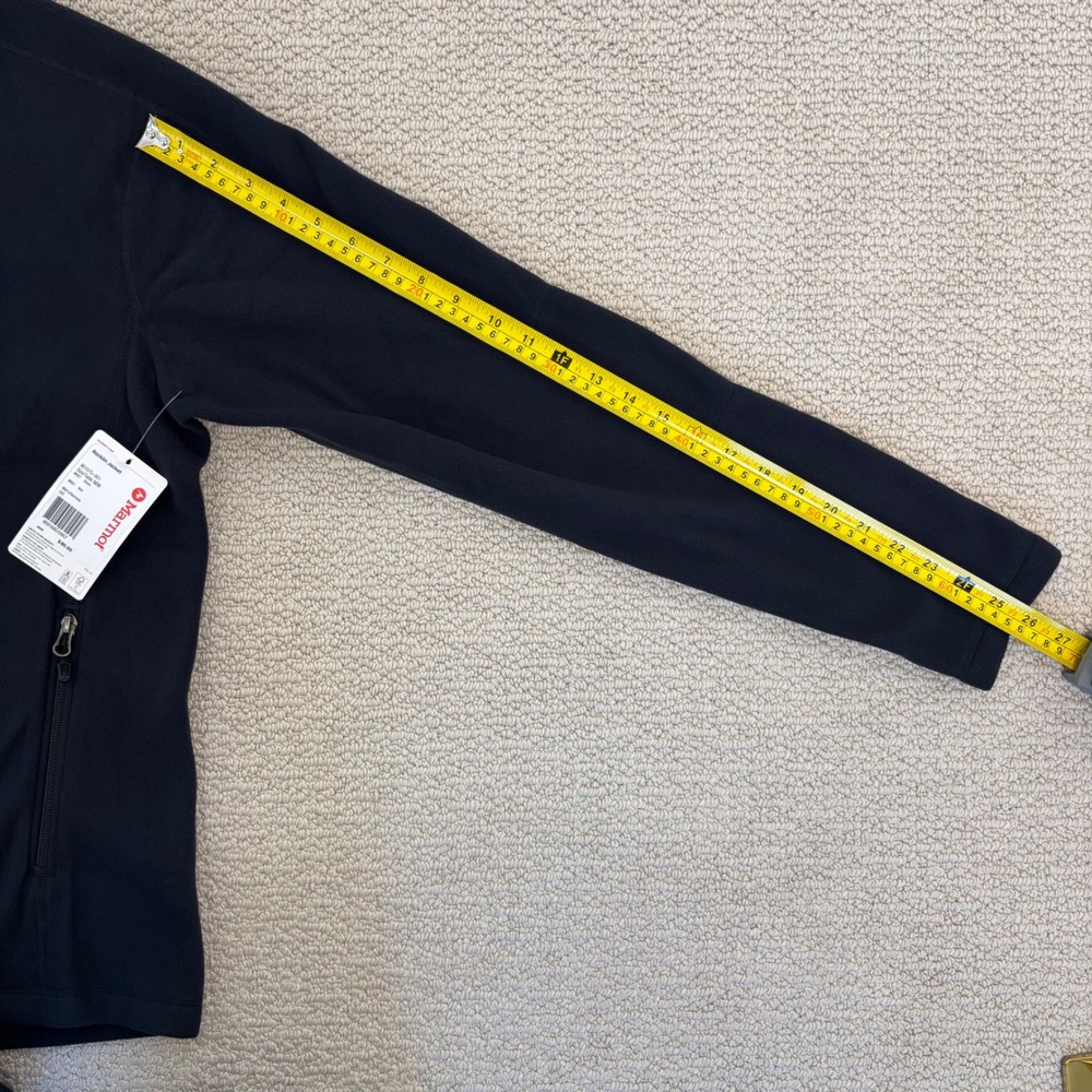 Marmot Rocklin Full Zip Fleece Jacket Mens Medium Black 901075 NWT - Picture 10 of 16